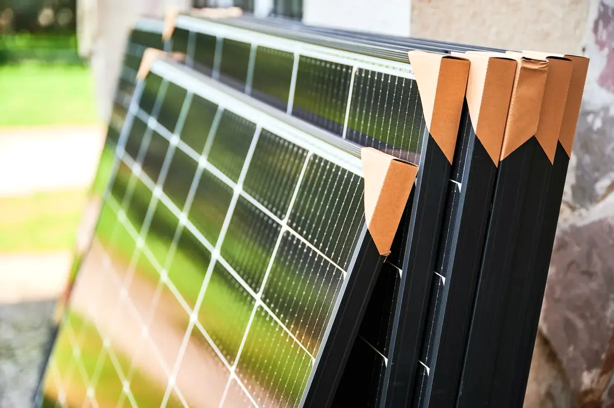 Paneles solares monocristalinos nuevos listos para instalar con batería en Mataró